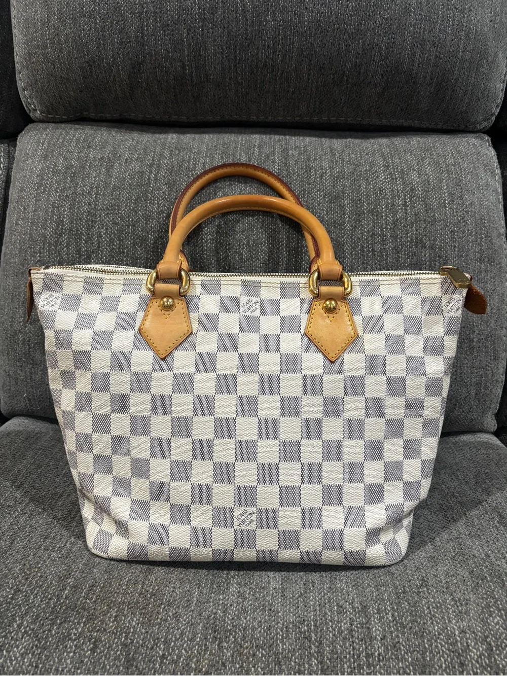 Louis Vuitton Damier Azur Saleya PM Tote | Authenticated | Excellent Condition